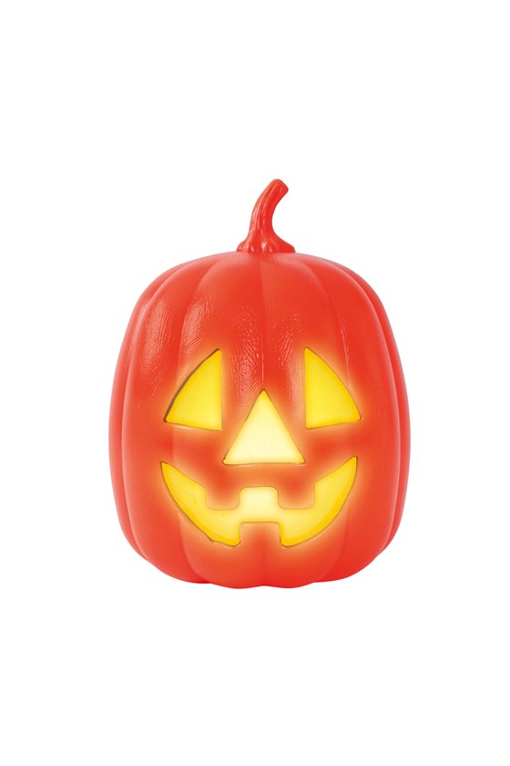 PUMPKIN WITH LIGHT, PLASTIC, 27 CMS