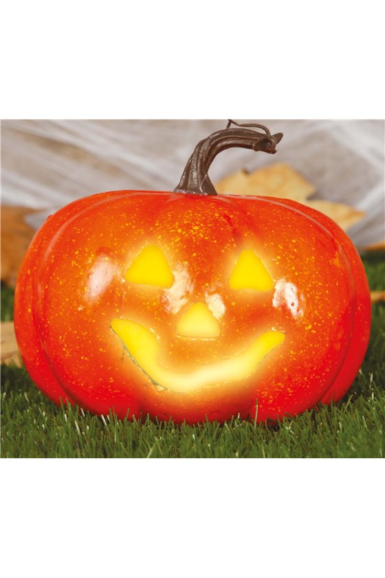 PUMPKIN WITH LIGHT 11 CM