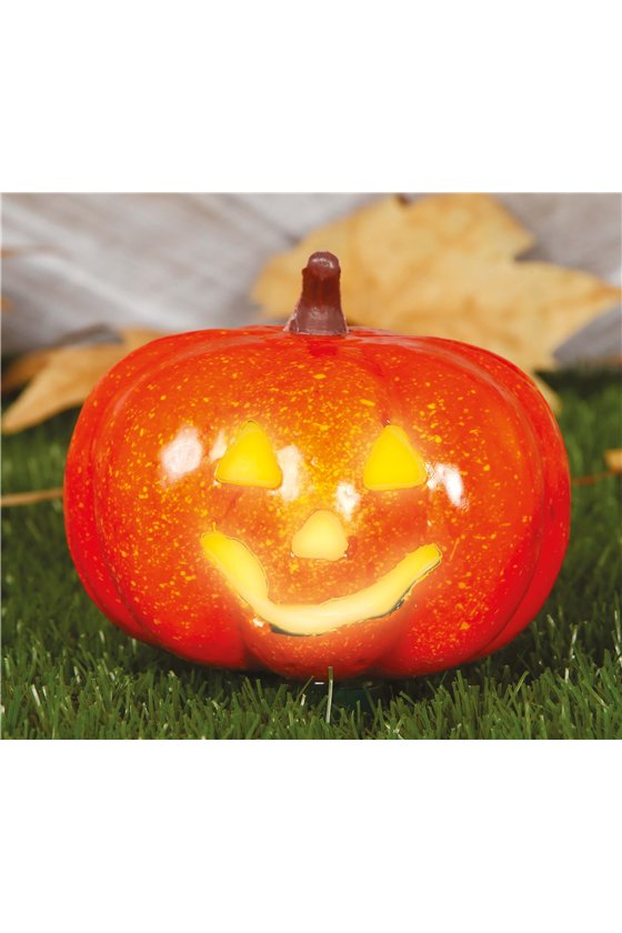 PUMPKIN WITH LIGHT 16 CM