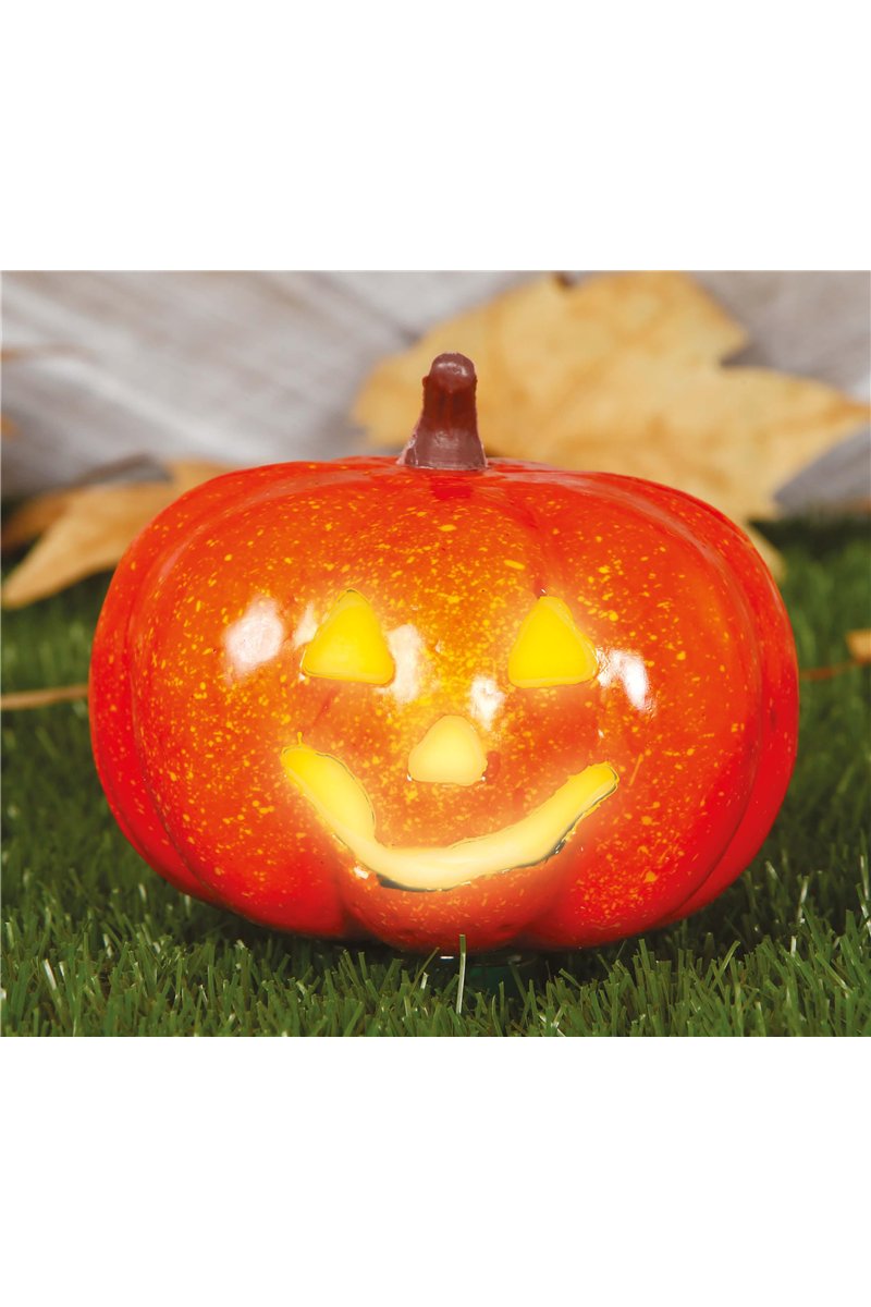 PUMPKIN WITH LIGHT 16 CM