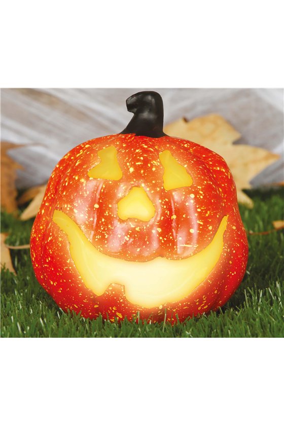 PUMPKIN WITH LIGHT 15 CM