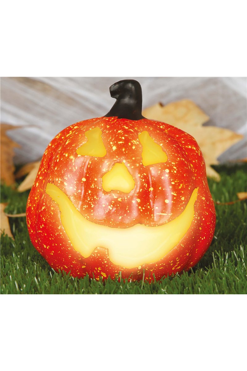 PUMPKIN WITH LIGHT 15 CM