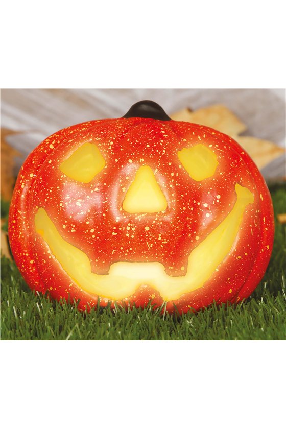 PUMPKIN WITH LIGHT 17 CM