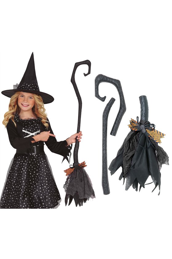 DETACHABLE WITCH BROOM 90 CMS
