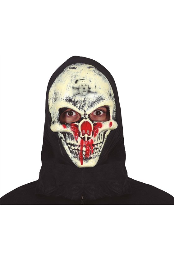 SKULL MASK WITH HOOD, PVC