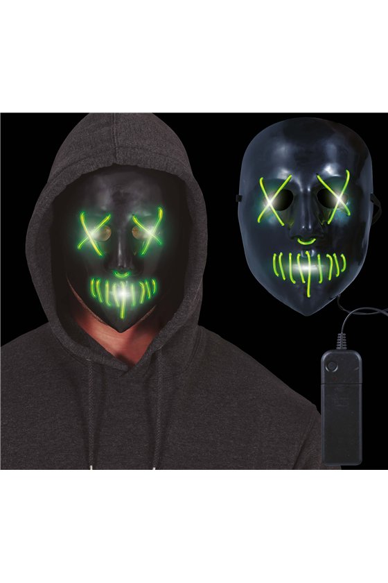 BLACK MASK WITH LIGHT, PVC
