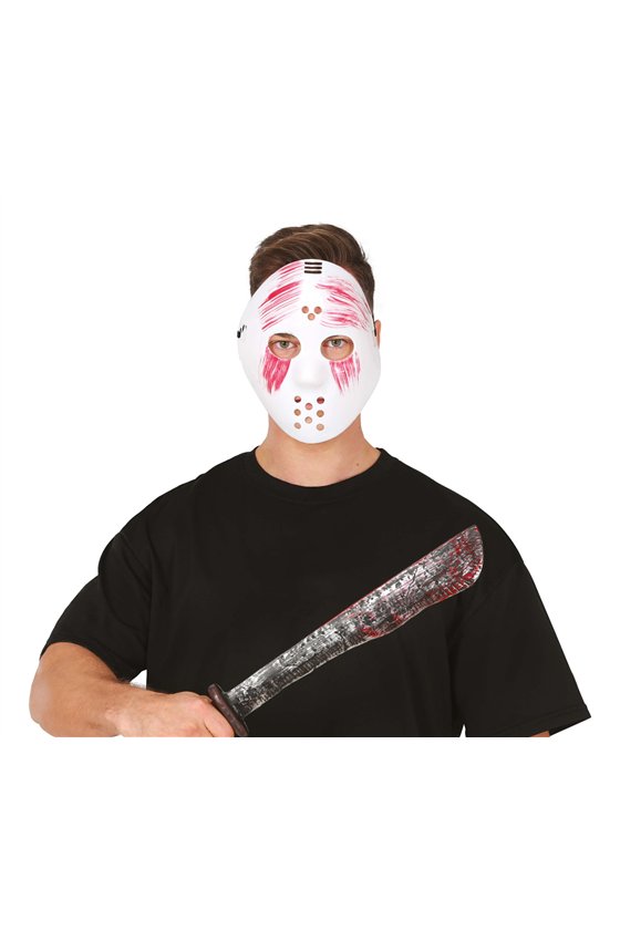 WHITE MASK WITH MACHETE PVC 
