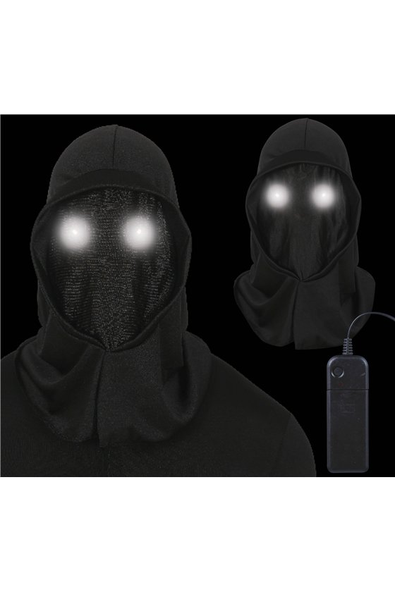 HOOD WITH LEDS IN THE EYES