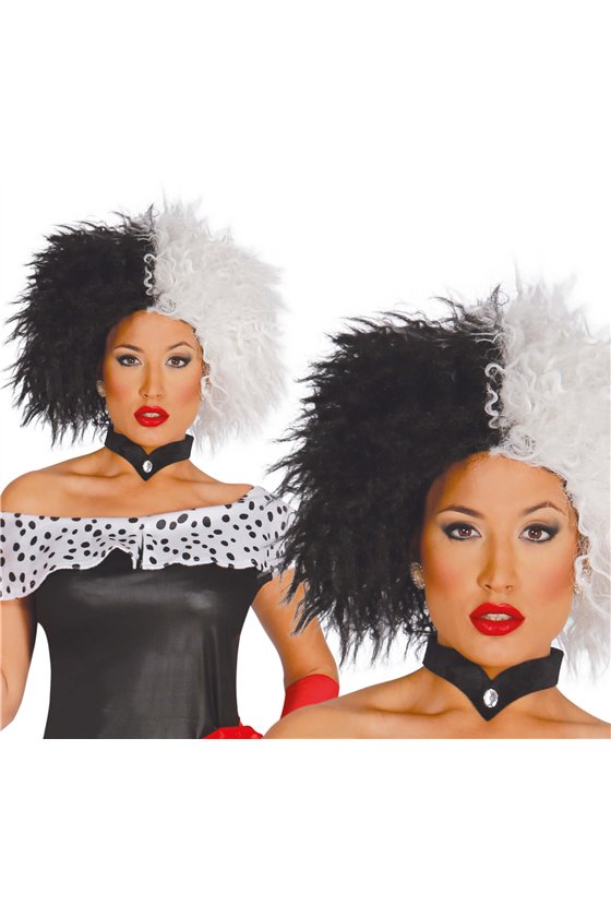 WHITE/BLACK WIG (BOX CONTAINER)
