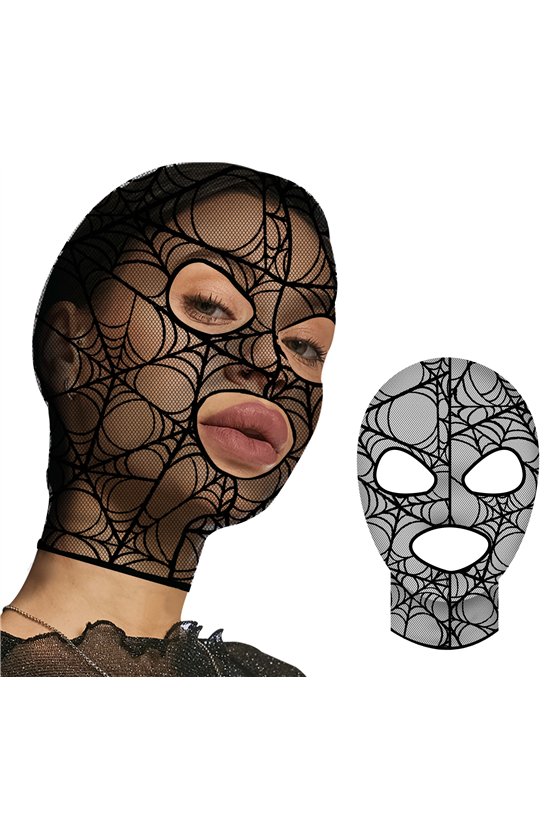 LACE FABRIC COBWEB HOOD