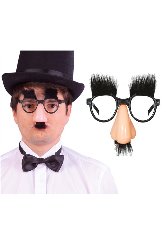GROTESQUE GLASSES WITH NOSE AND EYEBROWS