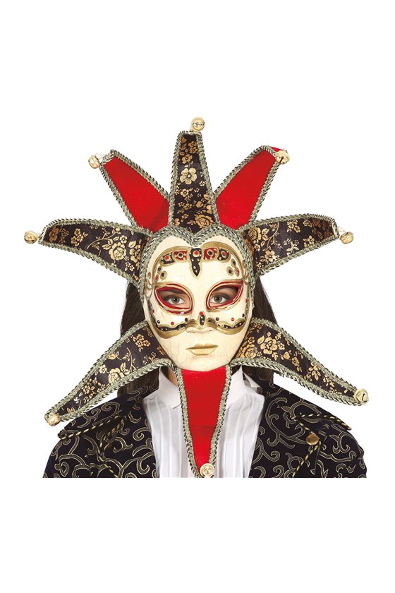 RED WOMAN VENETIAN MASK