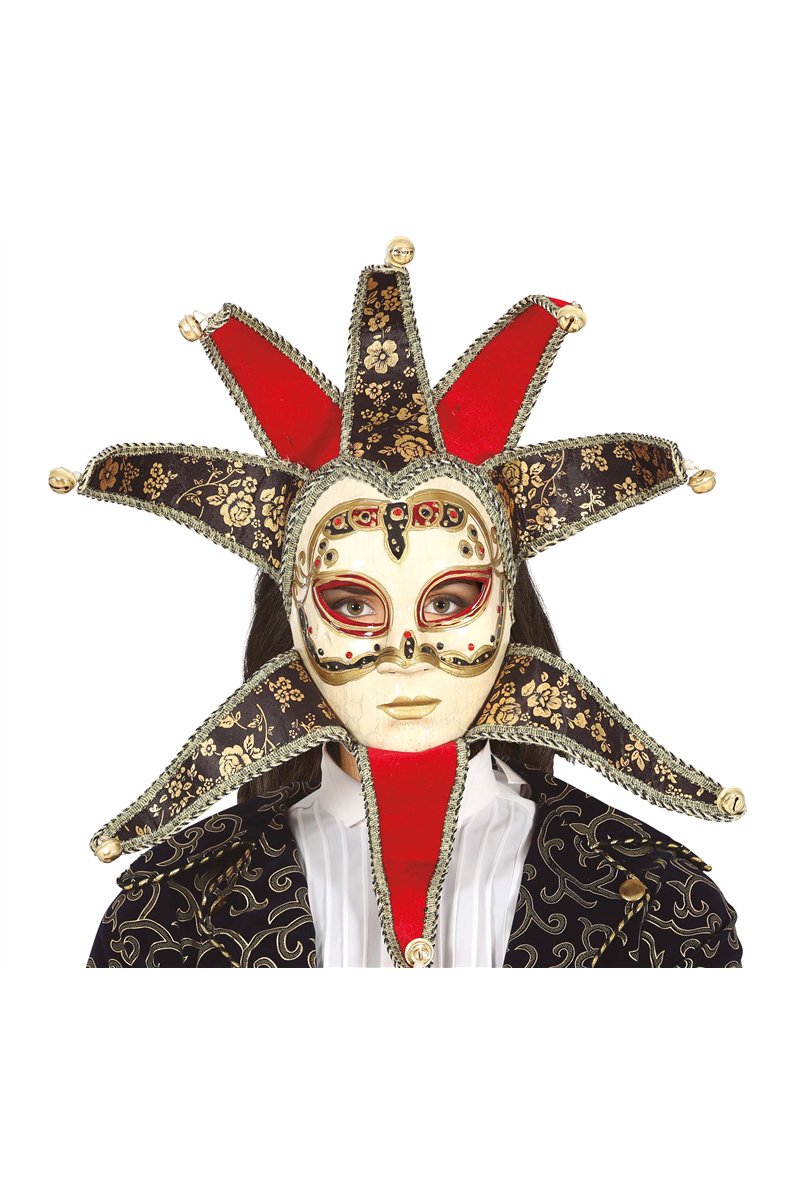 RED WOMAN VENETIAN MASK