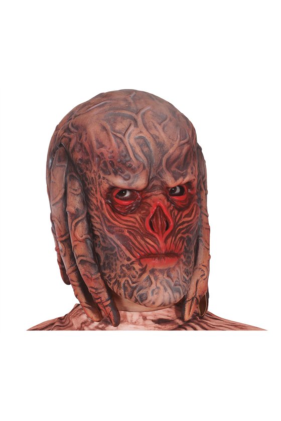 LATEX ALIEN MASK WITH HAIR