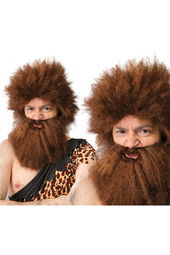 CAVEMAN WIG WITH BEARD (BOX CONTAINER)