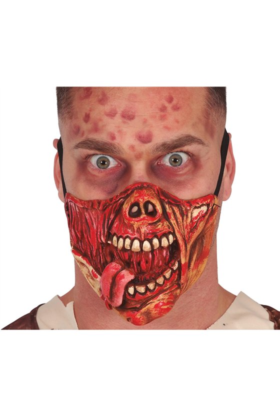HALF MASK BLOOD SKULL, LATEX