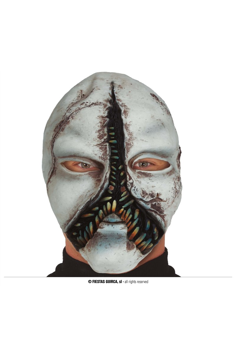 MONSTER MASK WITH TEETH, LATEX