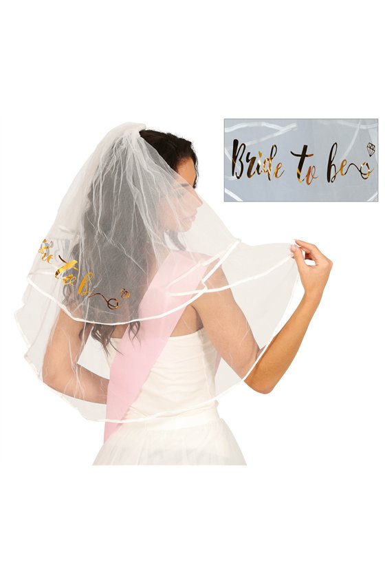 BRIDE TO BE VEIL BRIDE 70 CMS, ADULT