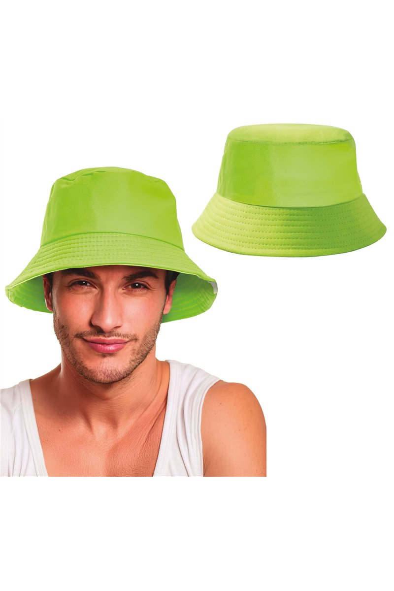 NEON GREEN BUCKET HAT, ADULTS