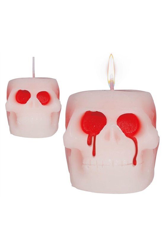 SKULL CANDLE WITH BLOOD 6 CM