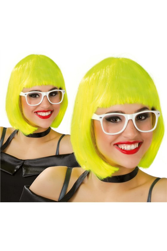 YELLOW HALF-LENGTH WIG (BOX CONTAINER)