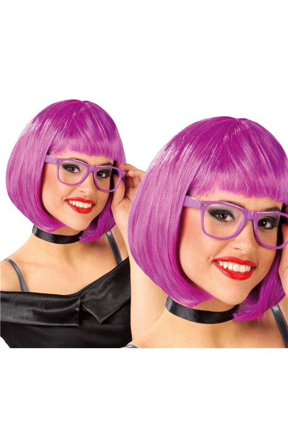 PURPLE HALF-LENGTH WIG (BOX CONTAINER)
