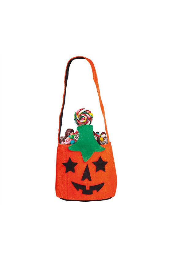 PUMPKIN FELT BUCKET 25 CM