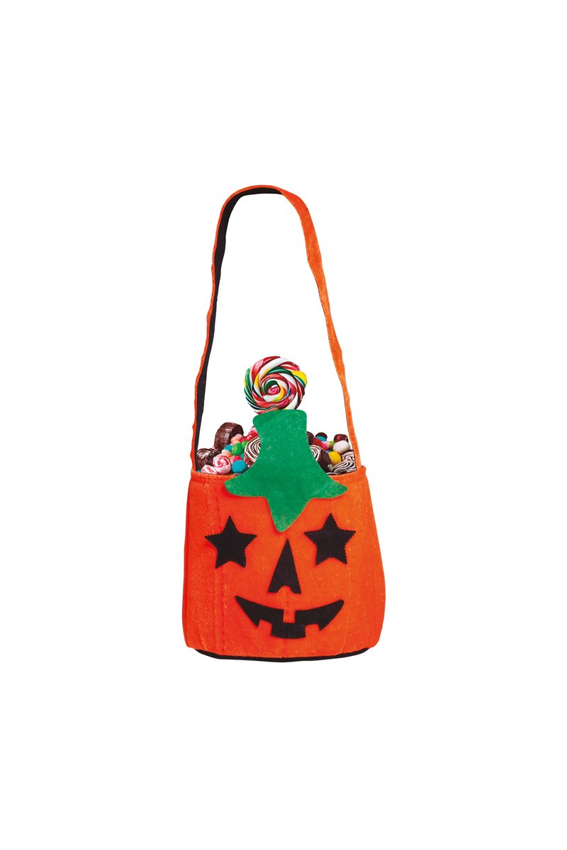 PUMPKIN FELT BUCKET 25 CM