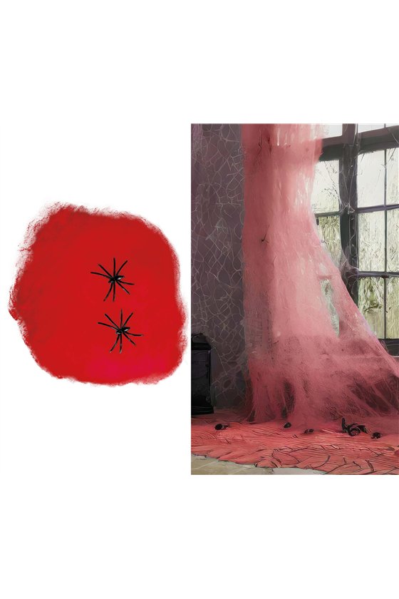SPIDER WEB BAG, 60 GR., RED