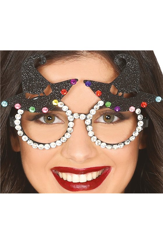 SPARKLING WITCH HAT GLASSES 
