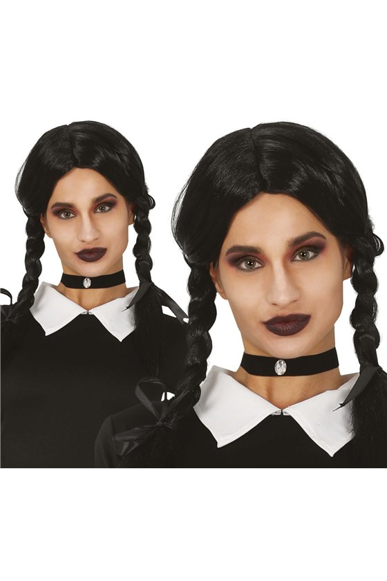BLACK BRAIDS CHILD WIG  (BOX IN CONTAINE
