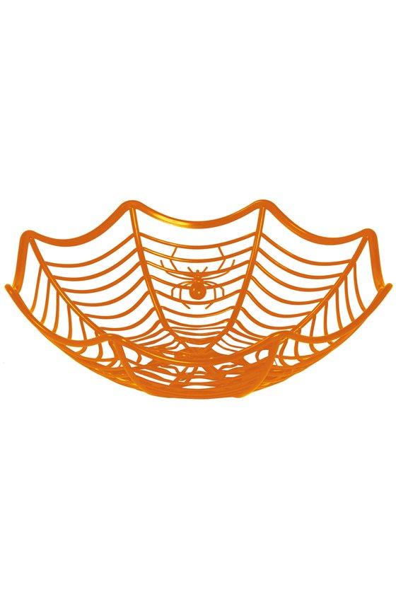 ORANGE SPIDERWEB TRAY 28X8 CM