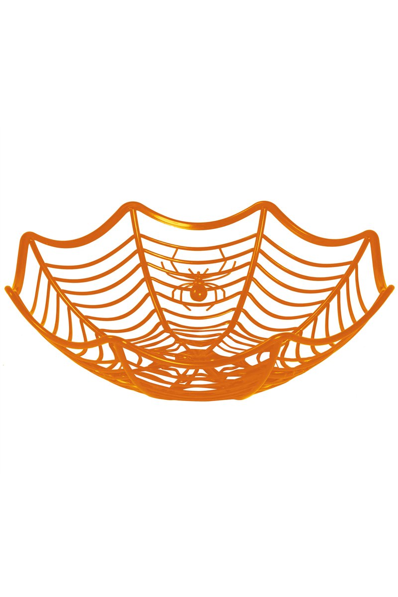 ORANGE SPIDERWEB TRAY 28X8 CM