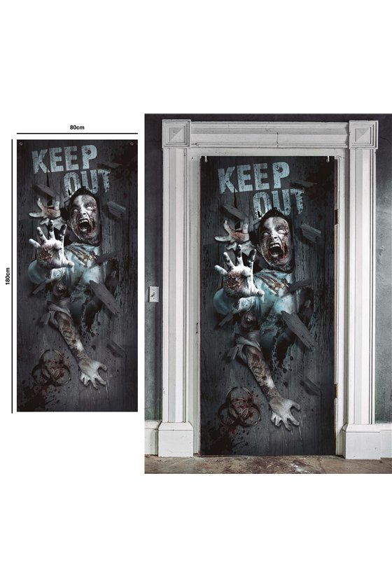 ZOMBIE ATTACK DOOR DECORATION 80X180 CMS