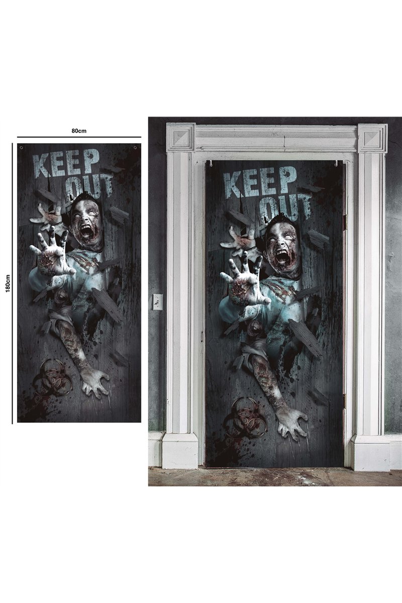 ZOMBIE ATTACK DOOR DECORATION 80X180 CMS