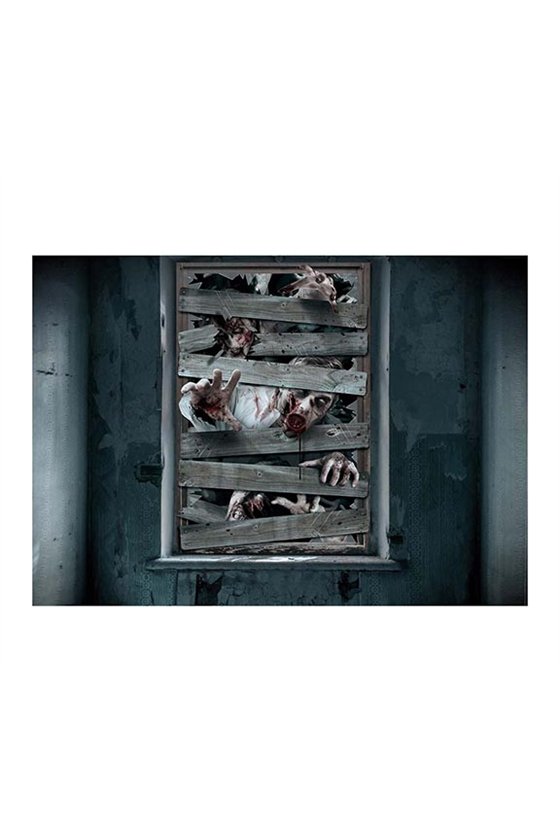 ZOMBIES WINDOW DECORATION, 80X150 CMS