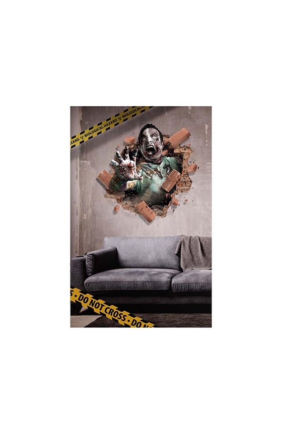 ADEHESIVE WALL ZOMBIE DECORATION 70X80 CM