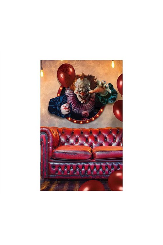 ADEHESIVE WALL CLOWN DECORATION 70X80 CM