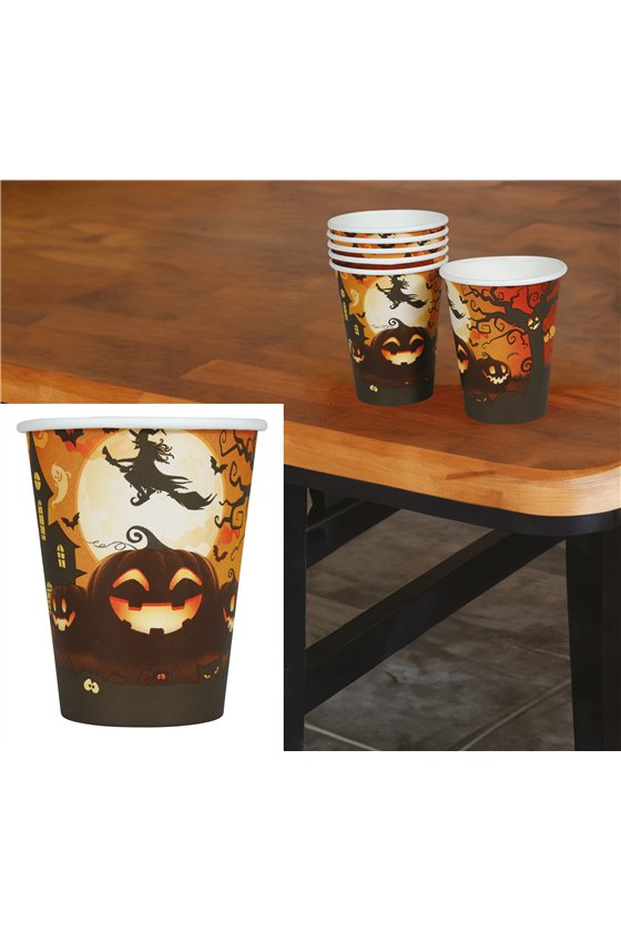 BOX 6 PUMPKIN GLASSES 355 ML 11 CMS