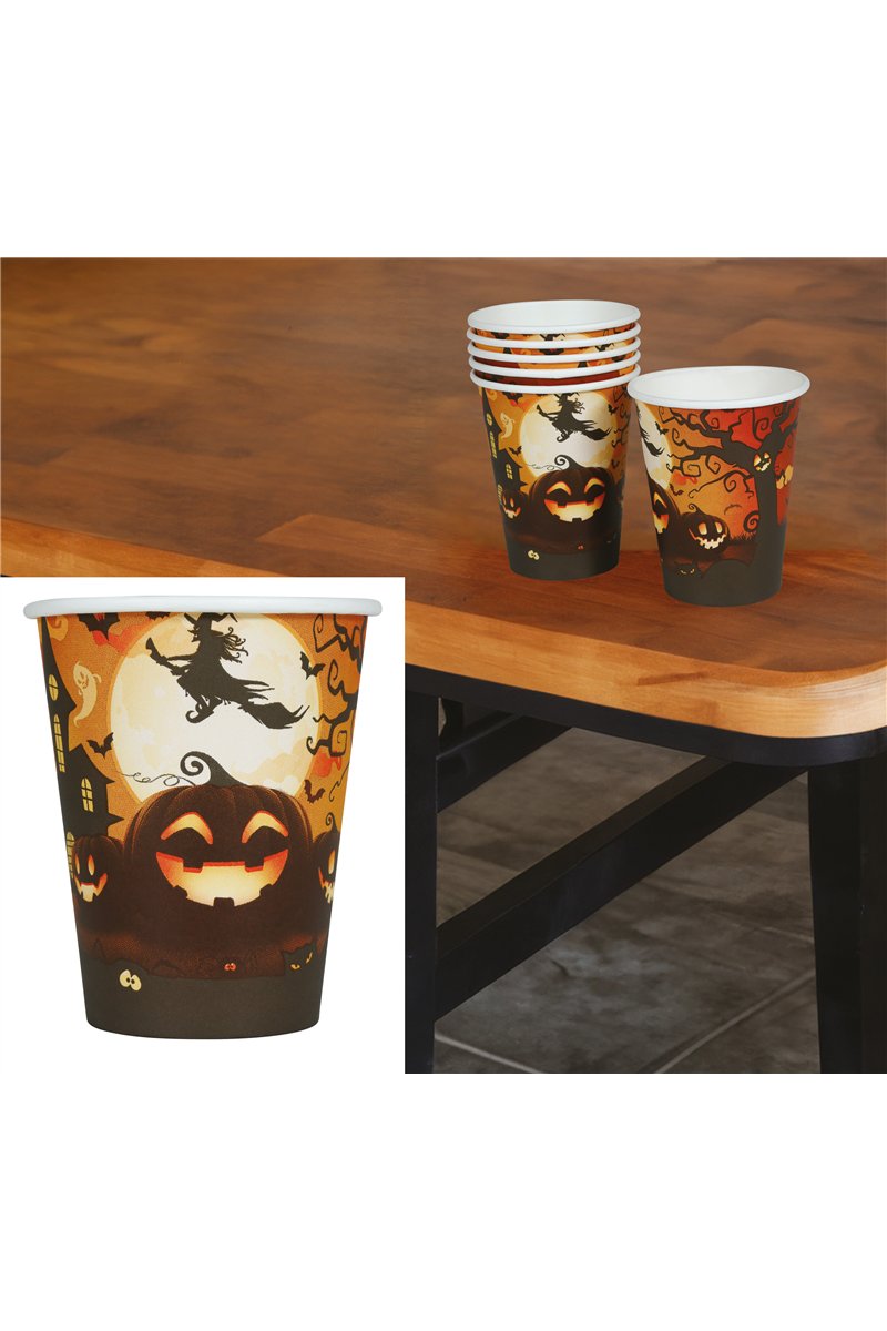 BOX 6 PUMPKIN GLASSES 355 ML 11 CMS