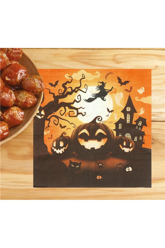 BOX 20 PUMPKIN NAPKINS 16X16 CMS