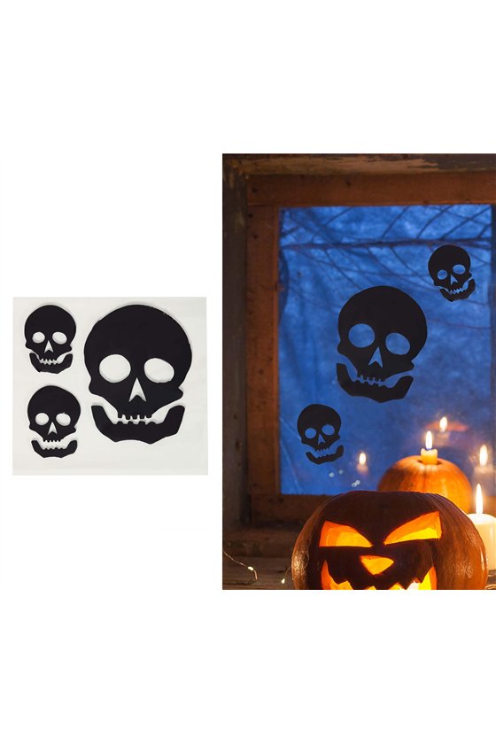 SKULLS GEL DECORATION 20X20 CM