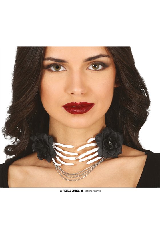 SKELETON HANDS CHOKER