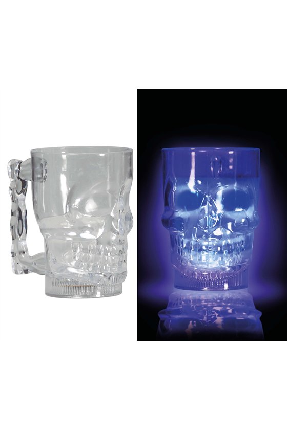 SKULL JUG WITH LIGHT 500 ML 10X14 CM