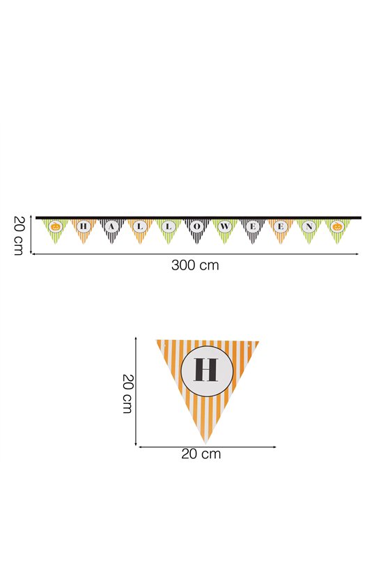 HALLOWEEN PENNANT BUNTING 28X360 CM HQ