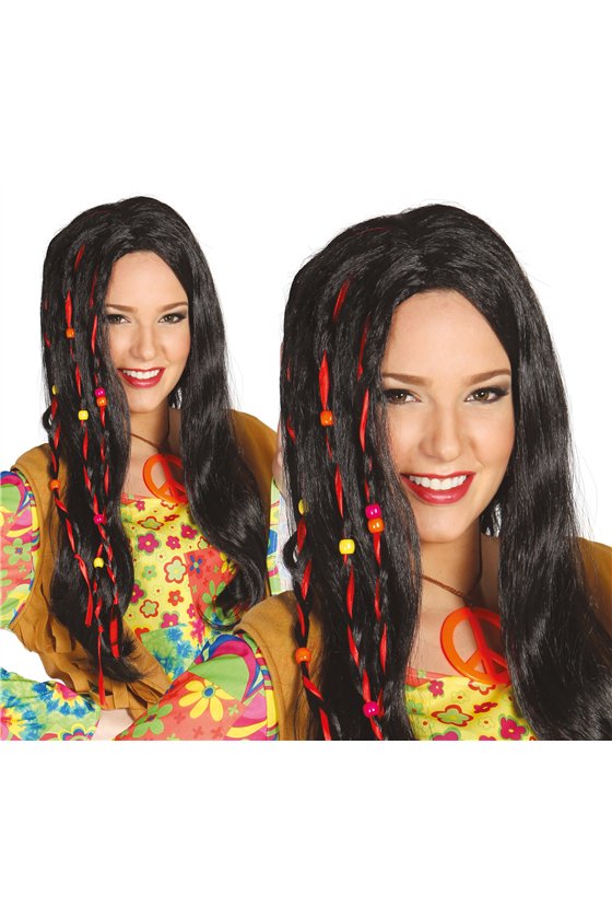 BLACK HIPPY WIG (BOX CONTAINER)