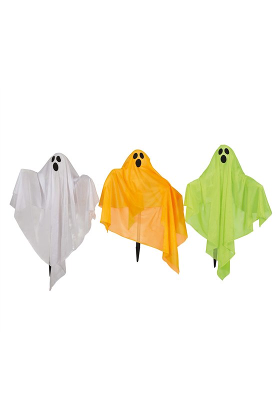 3 COLORFUL GHOSTS WITH SPIKE 90X70 CMS WITH LIGHT