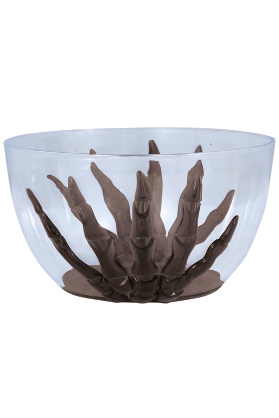 BOL TRANSP. MANO ESQUELETO NEGRA, 6.5X13.5 CMS. 