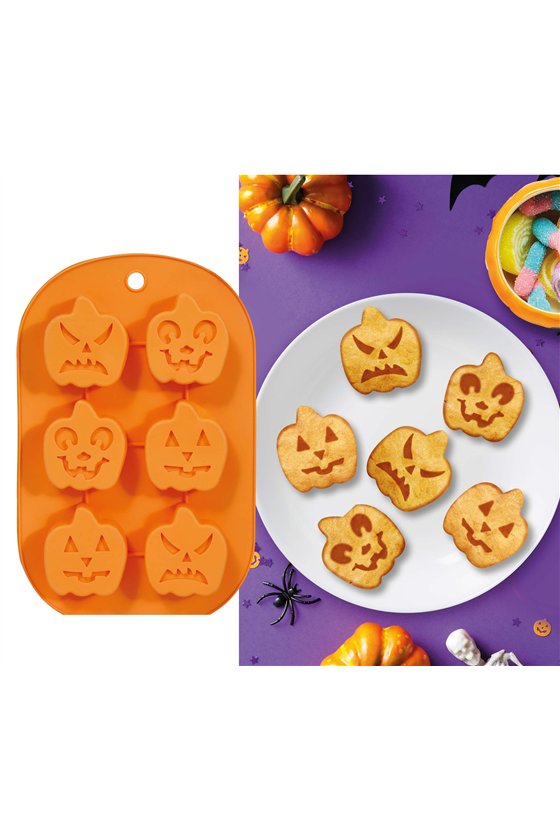 MOLD FOR 6 PUMPKIN BISCUITS, 27X17 CMS.