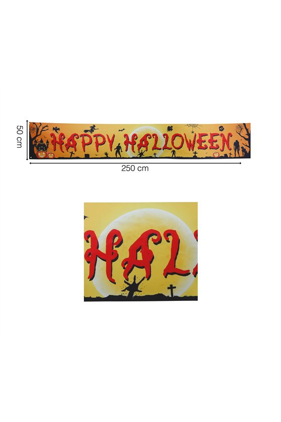SIGN "HAPPY HALLOWEEN" FABRIC 290X50 CMS.